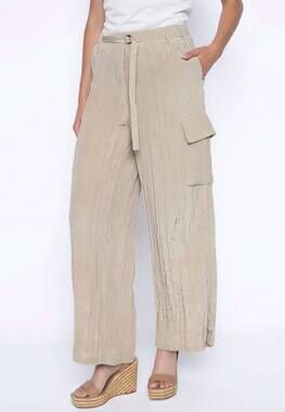 NEW PICADILLY wide-leg cargo pants in khaki